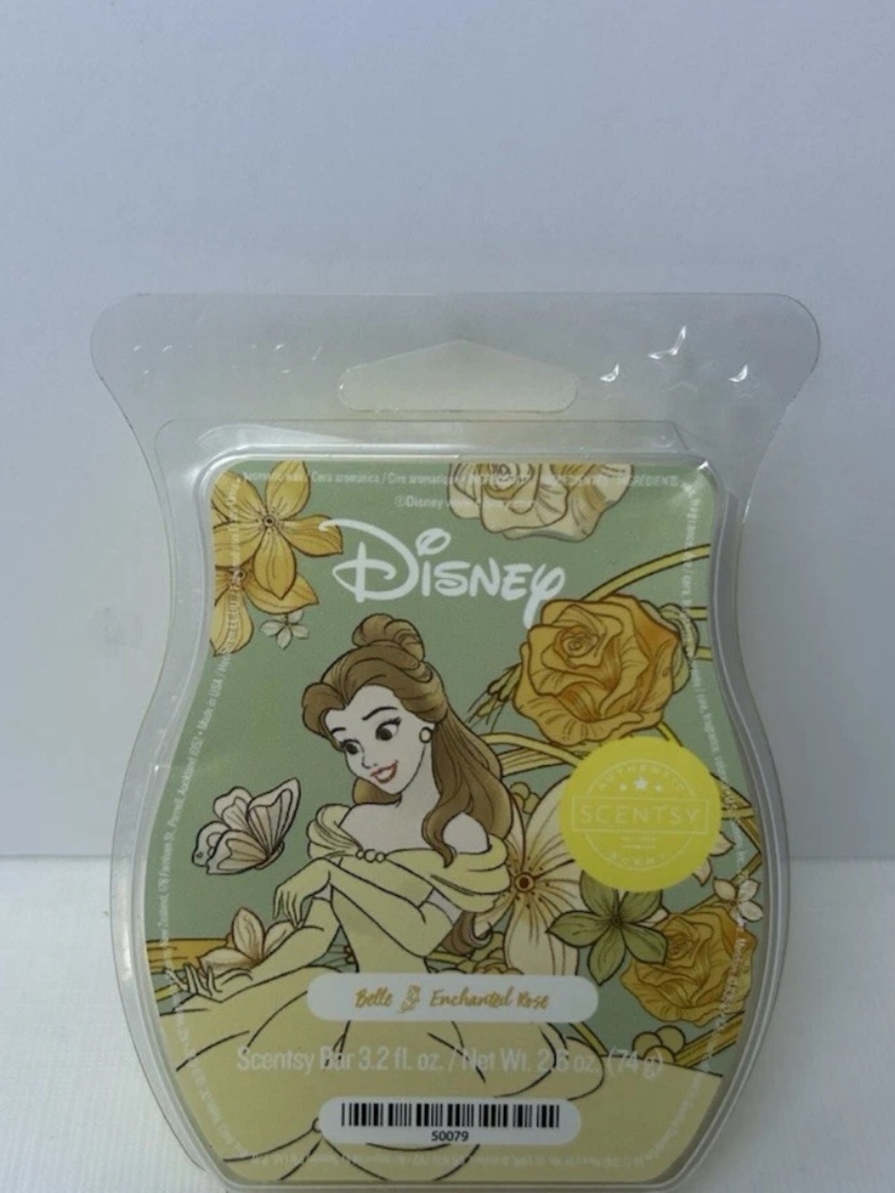 Scentsy Disney Belle Enchanted Rose Wax Bar Yellow Sandalwood Passion Fruit